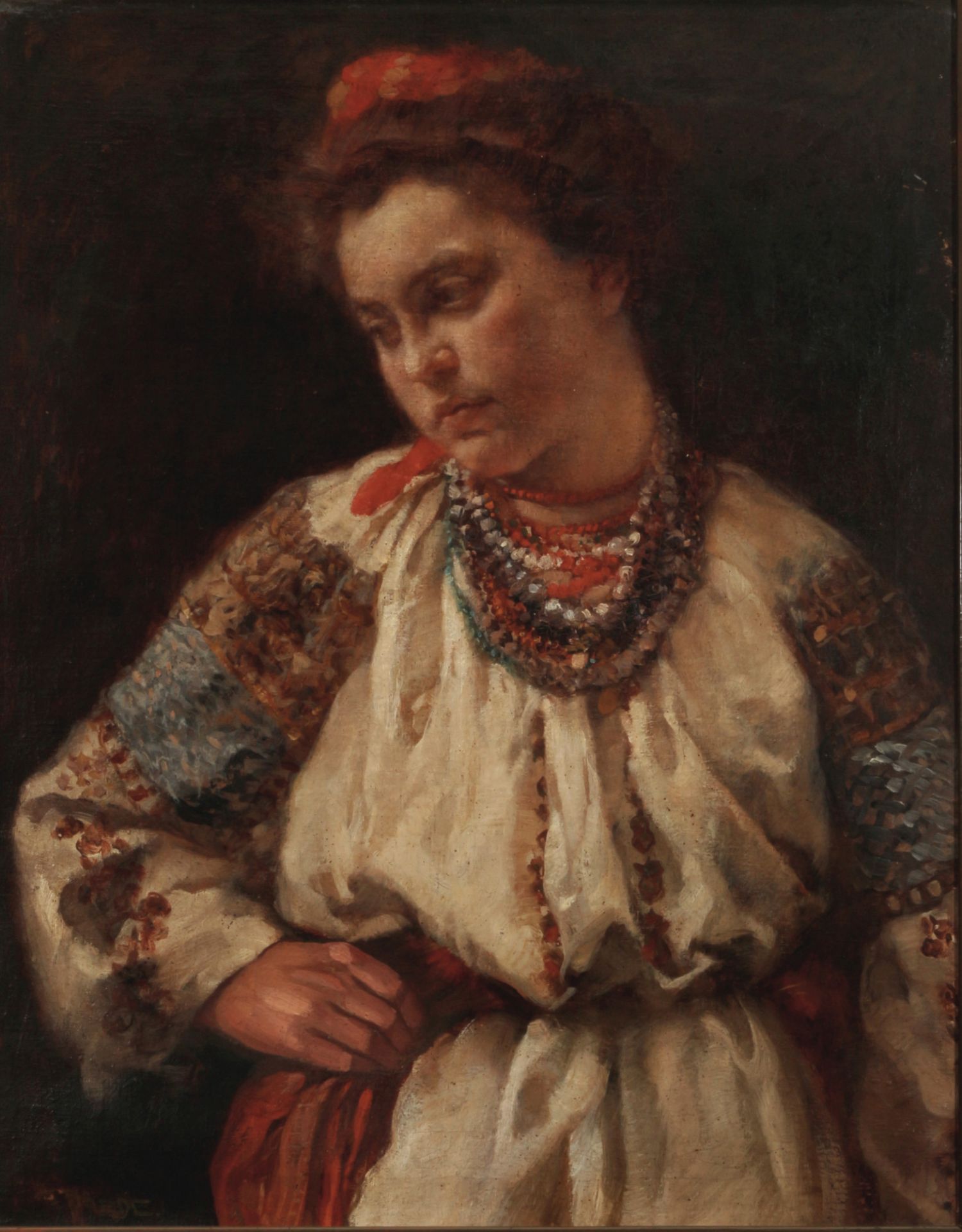 Paul PAEDE (1868-1929) Portrait ukrainisches Mädchen,