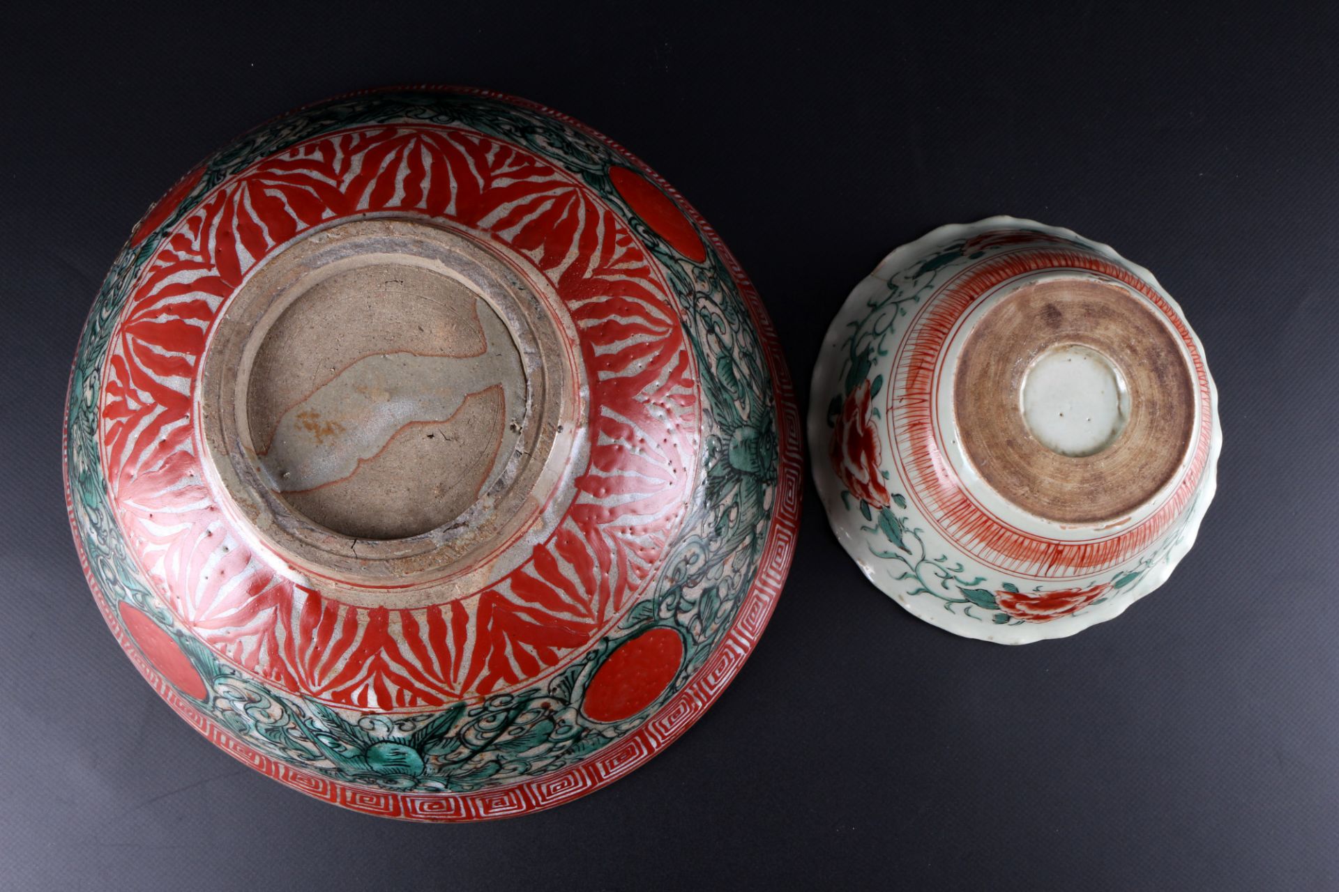 China Swatow 2 Porzellanschalen, frühe Qing-Dynastie, chinese two Swatow porcelain bowls, - Bild 4 aus 4