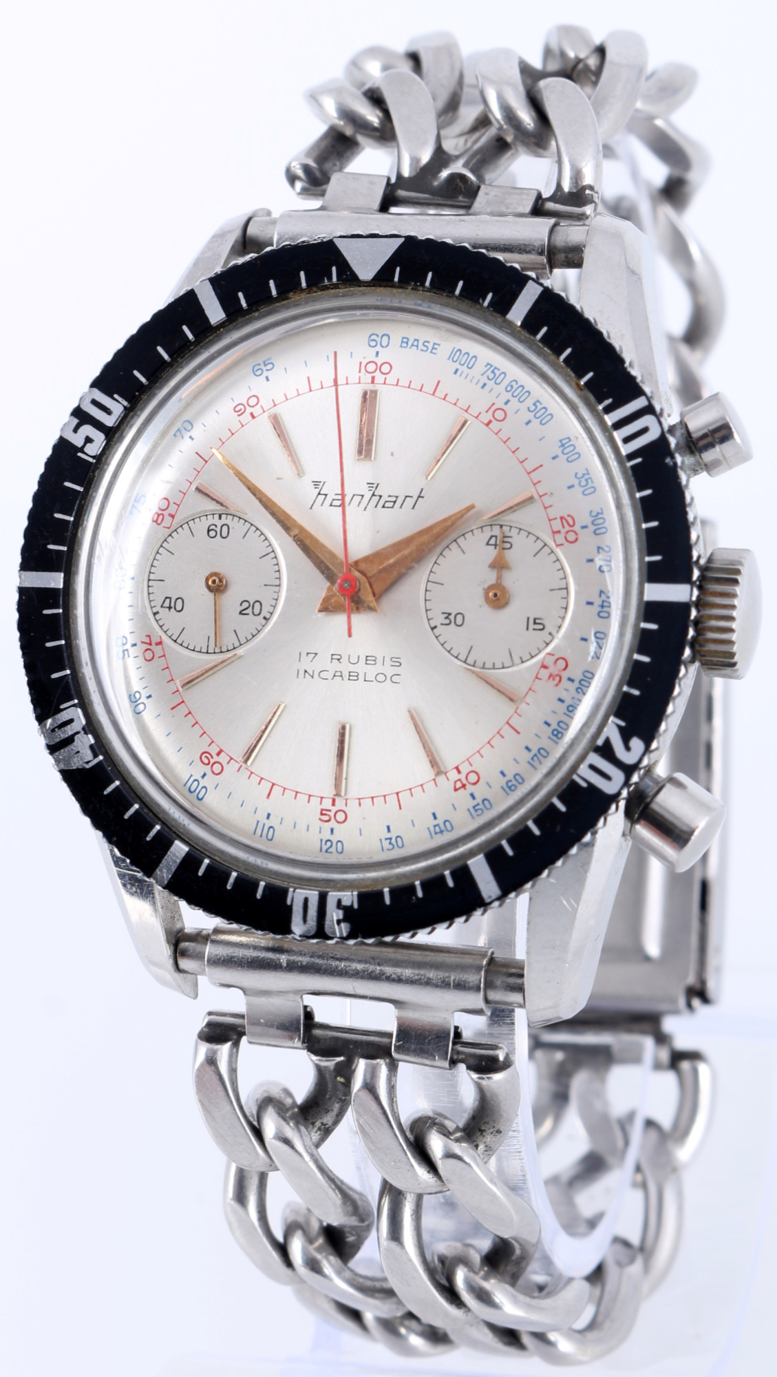 Hanhart Chronograph Pilot's Watch 415 ES with Lemania movement,