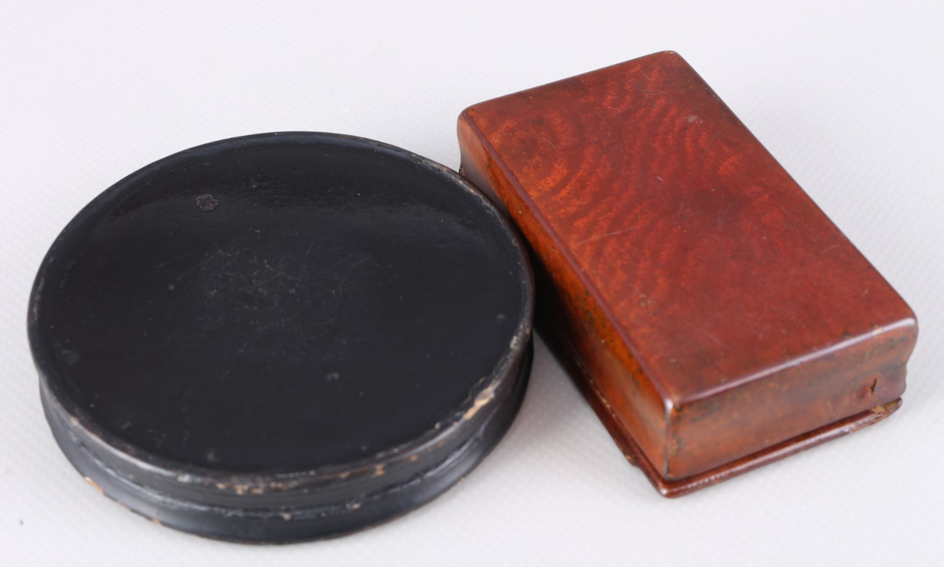 2 lacquer cans of tobacco 19th century, - Image 5 of 5
