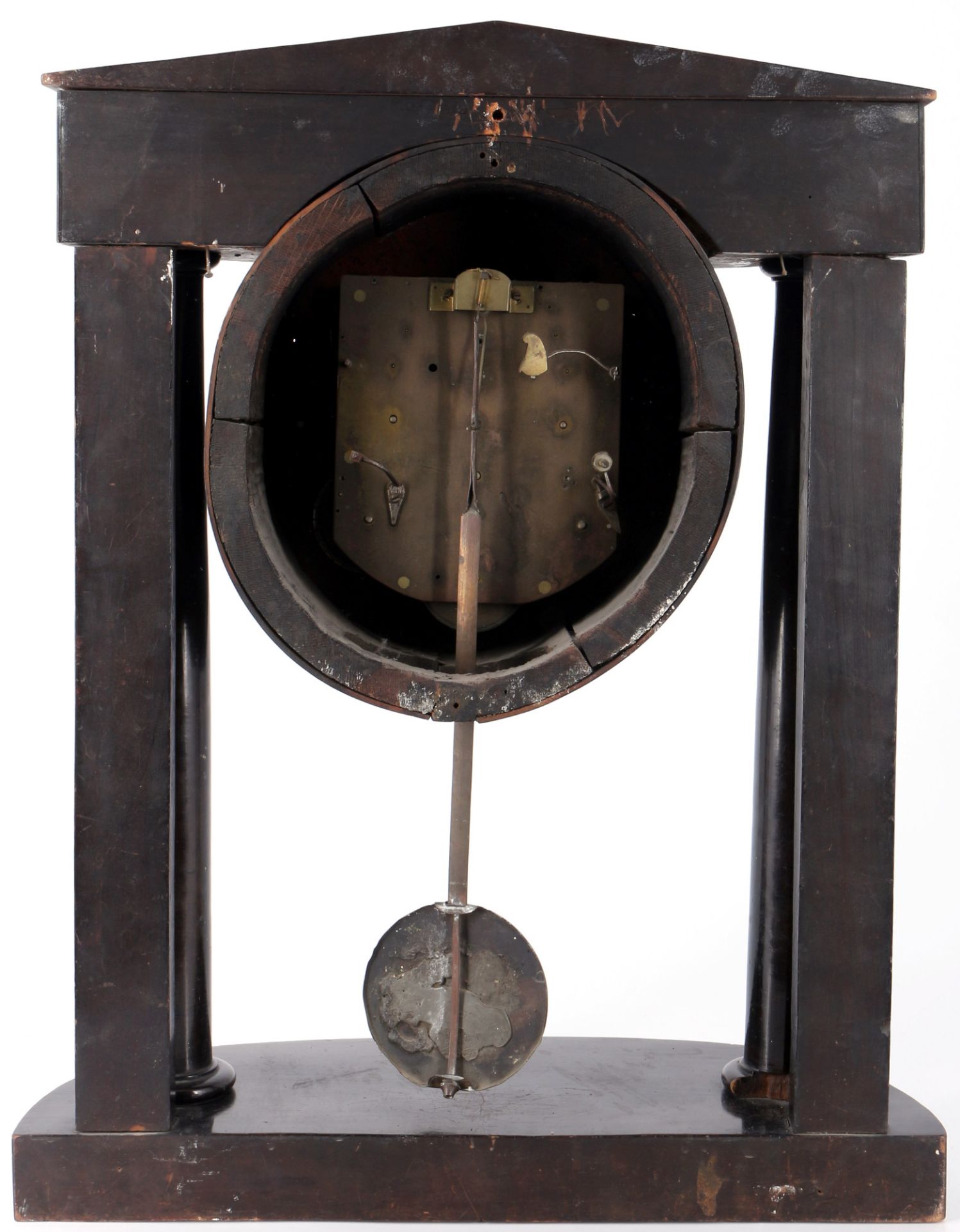 Large portal clock 18. Century, mantel clock, große Portaluhr 18. Jahrhundert, Kaminuhr, - Image 3 of 5