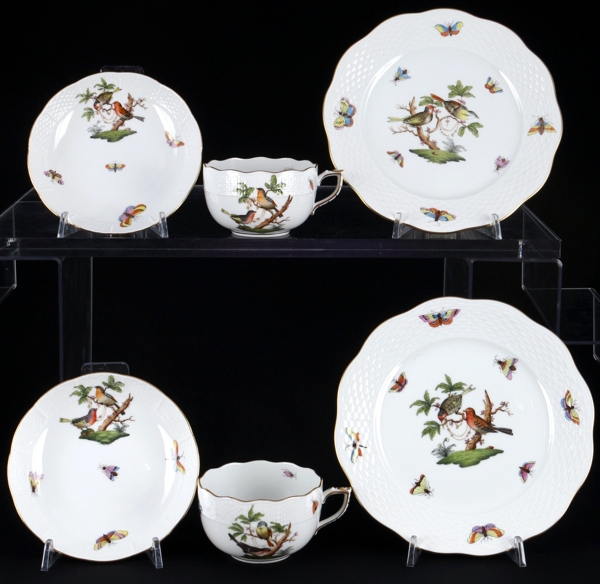 Herend Rothschild tea service for 6 persons, Teeservice für 6 Personen, - Image 7 of 10