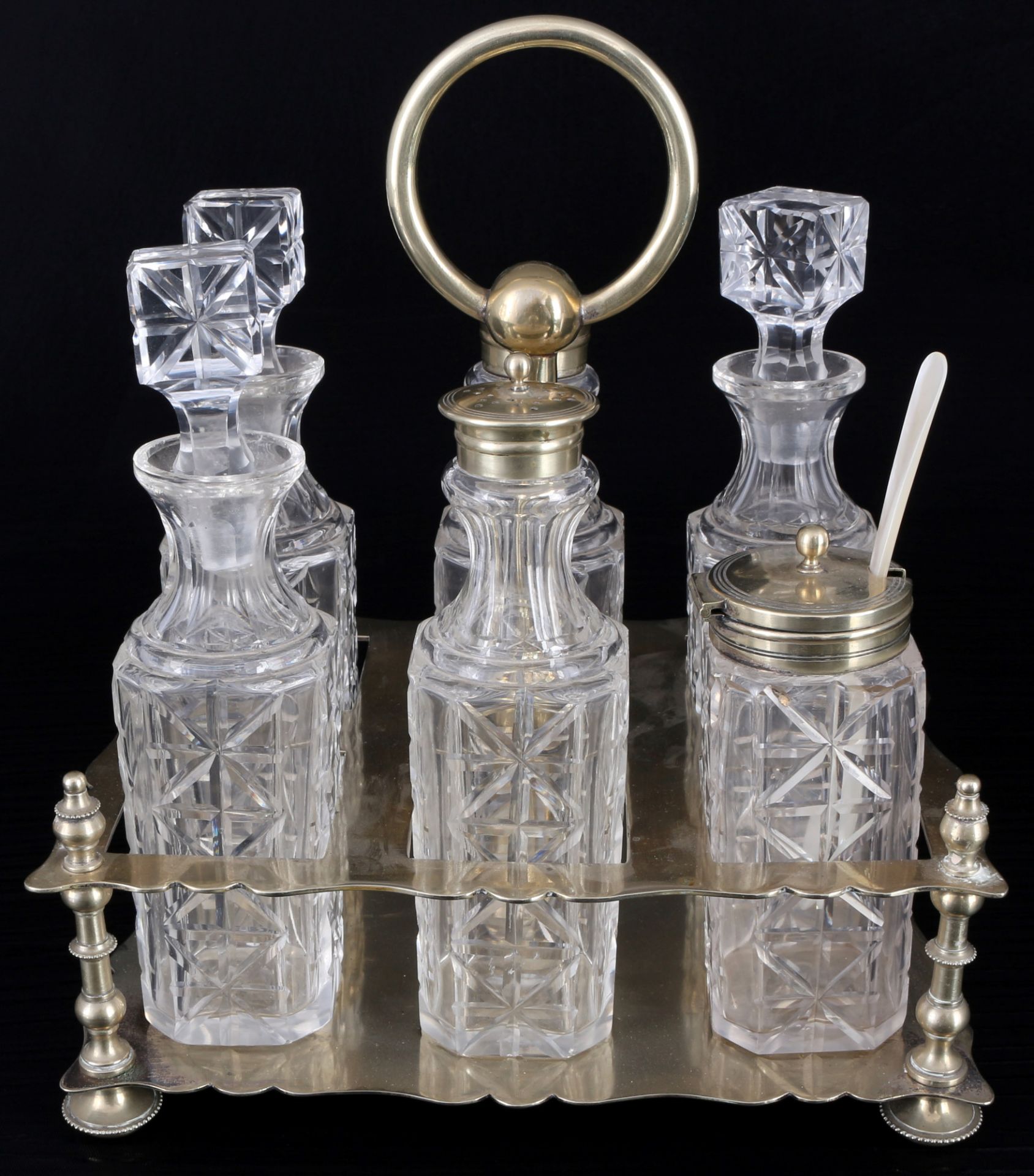 Victorian Cruet Set of 6 Bottles, William Owen Leeds, - Image 2 of 5