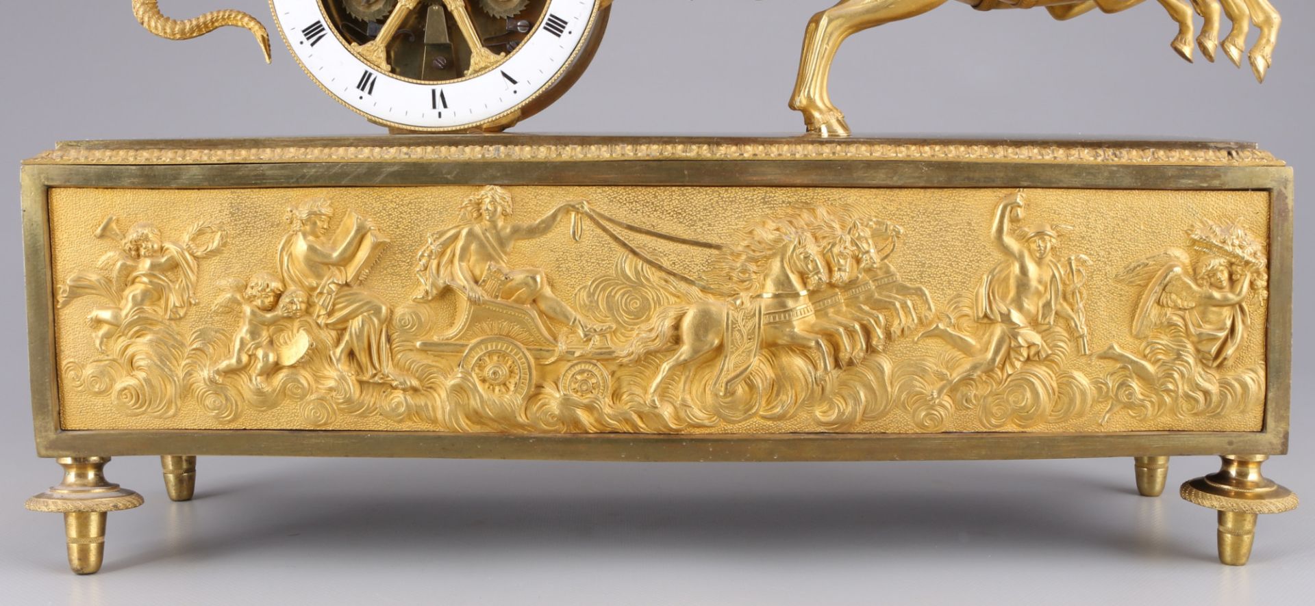 Empire mantel clock Au char de l'Amour, France 19th century, - Image 5 of 9