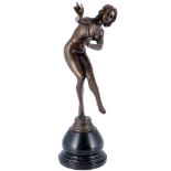Bronze Nackttänzerin nach Claire COLINET (1880-1950),