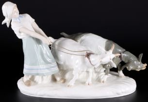 Meissen Figur Mädchen mit Ziegen Otto Pilz,