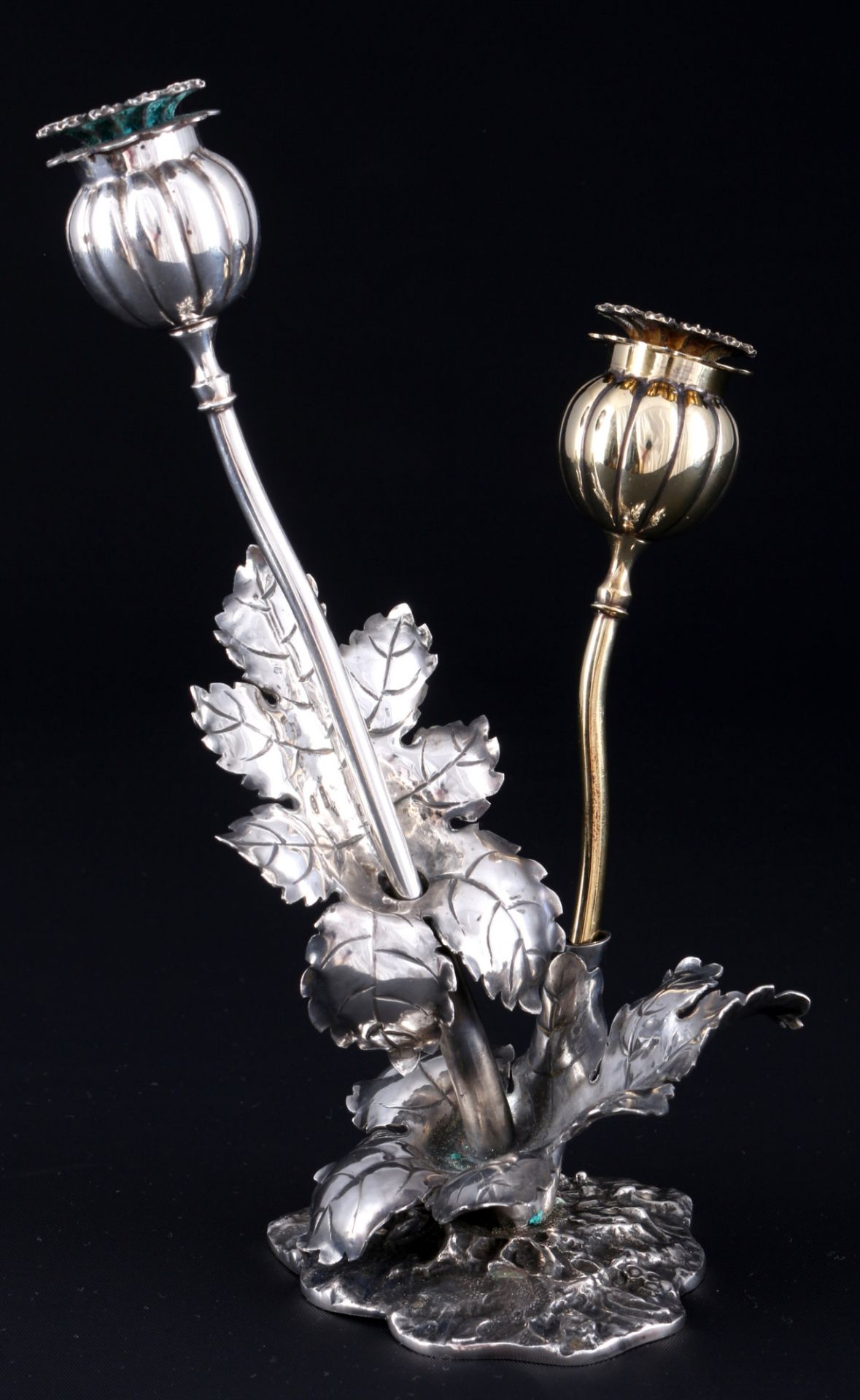 Gianmario Buccellati 925 silver opium poppy buds as a shaker,