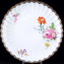 Meissen A-Edge Flower Bouquet fan-shaped bowl 1st choice - Pfeiffer period,