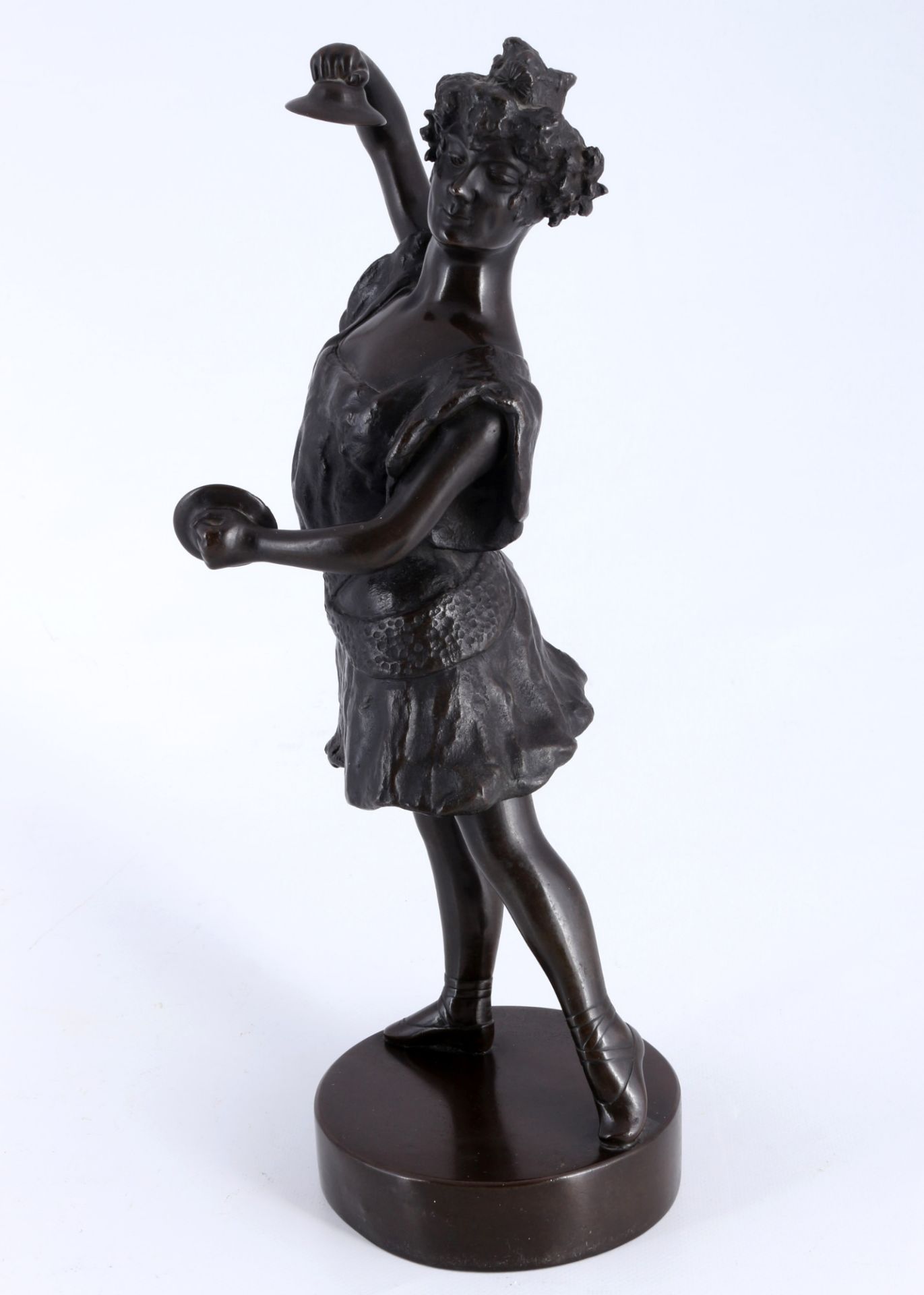 Unbekannter Bildhauer, Tänzerin mit Zimbeln um 1920, - Bild 4 aus 5