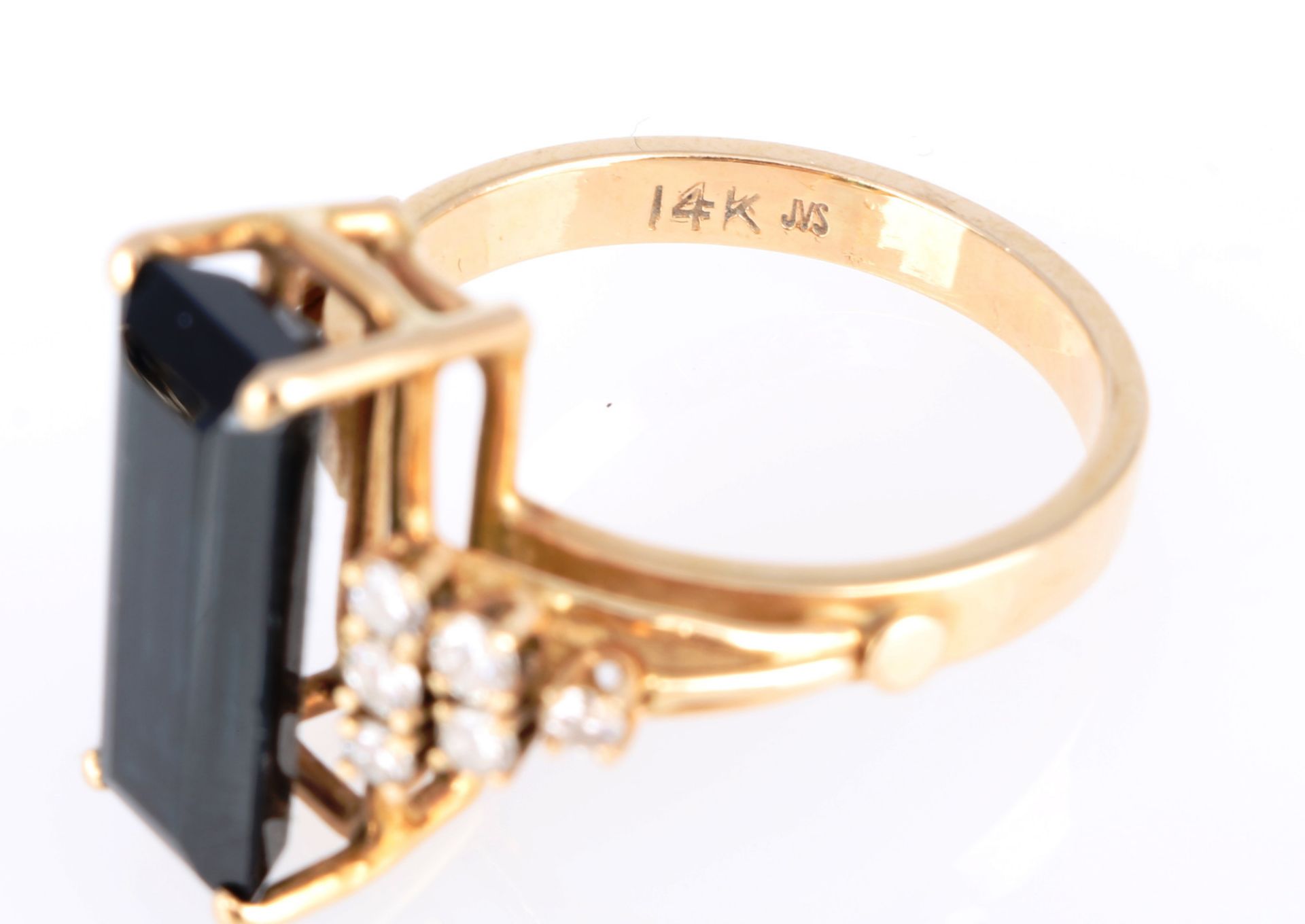 750 gold jewelry set with tourmaline and diamonds, - Image 5 of 5