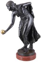 Walter SCHOTT (1861-1938) Bronze Kugelspielerin,