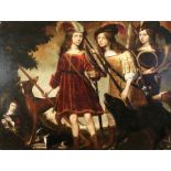 Old master 17th century, monumental work, The three sons of Elector Johann Friedrich I of Saxony on 