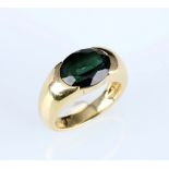 750 Gold Ring with Green Tourmaline,