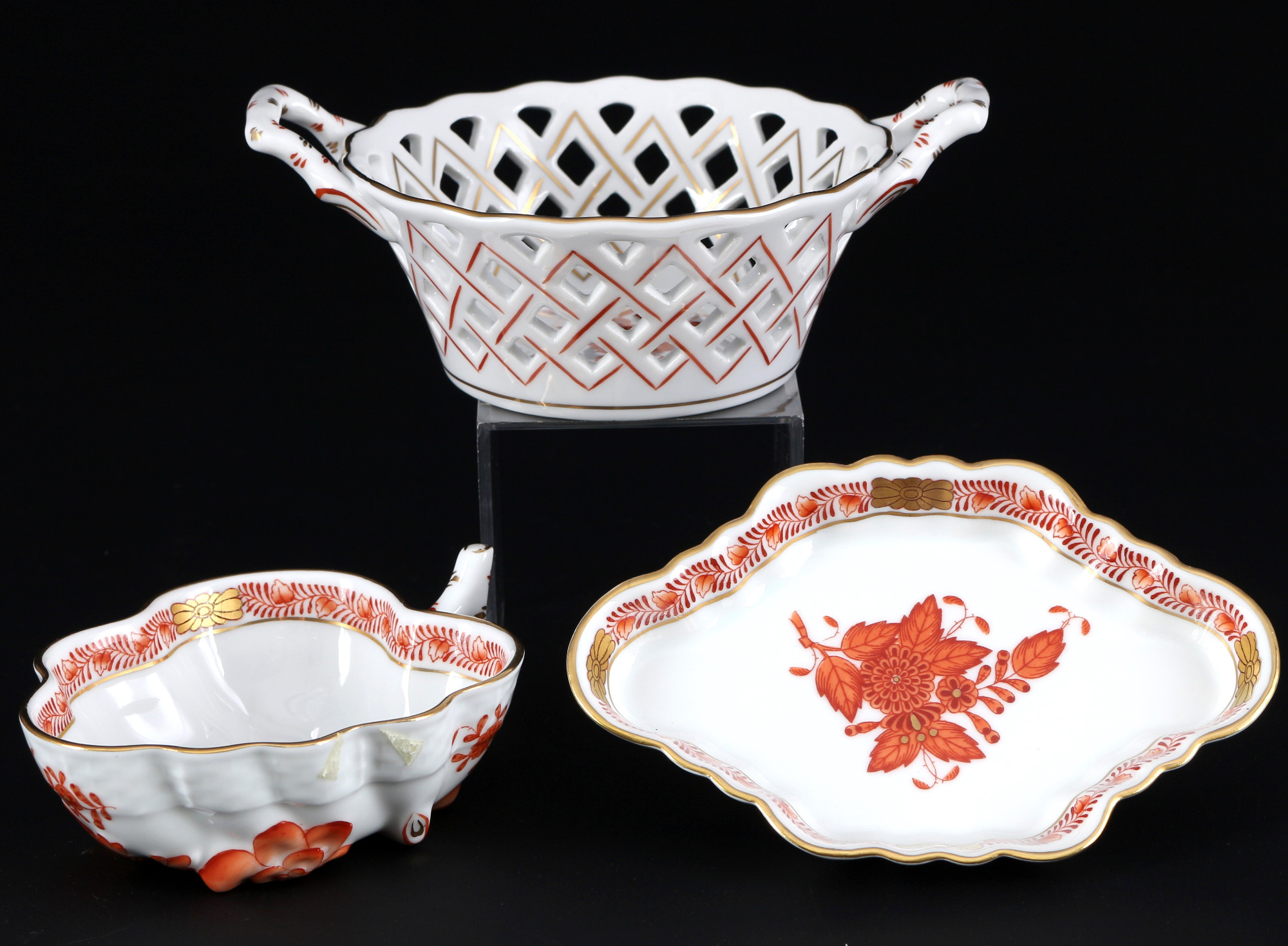 Herend Apponyi Orange tea service for 7 persons, - Image 8 of 9