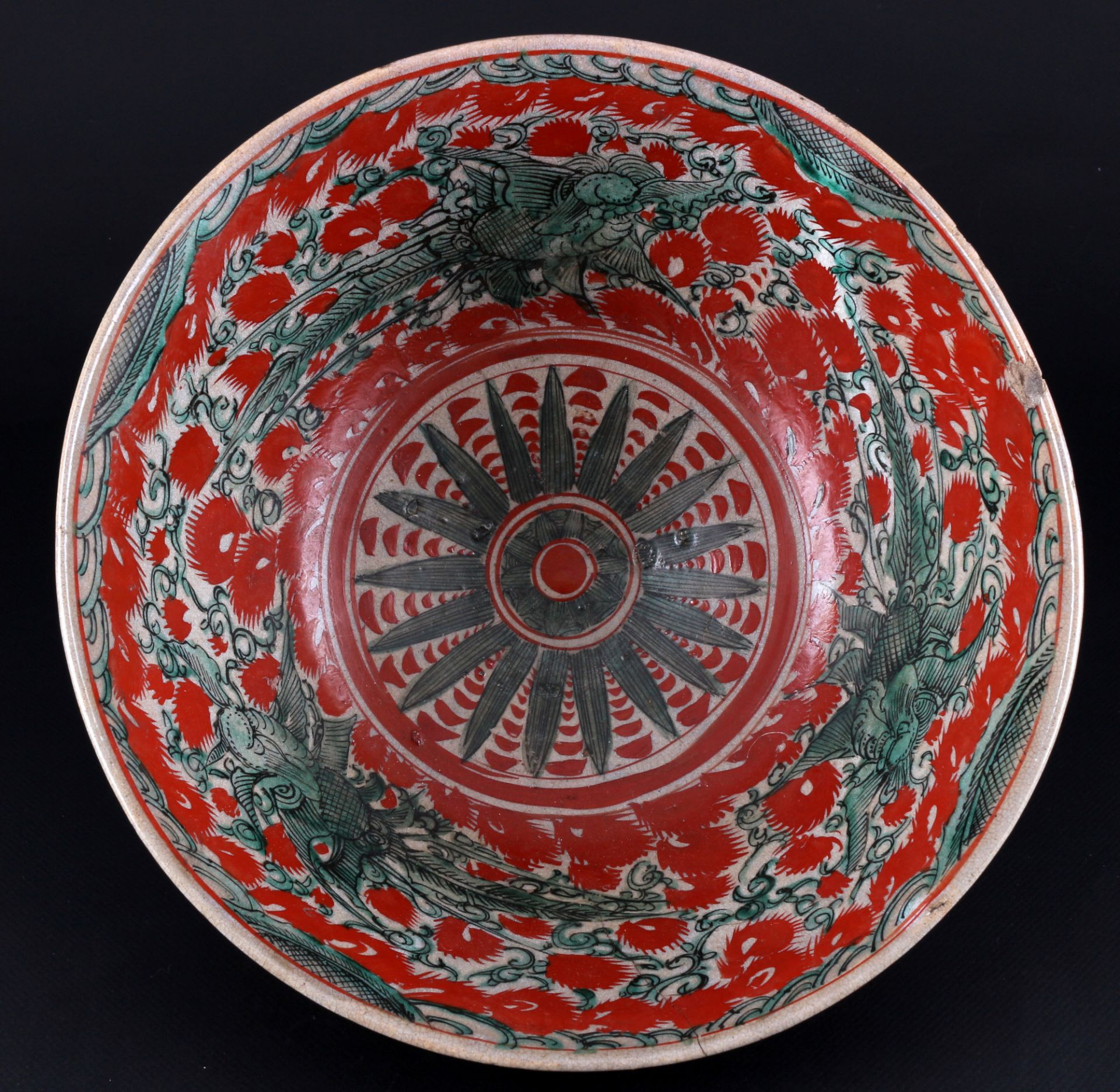 Chinese two Swatow porcelain bowls early Qing dynasty, China Swatow Porzellanschalen - Image 2 of 4