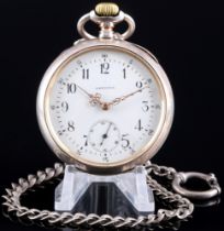 Saxonia 800 Silver Pocket Watch,