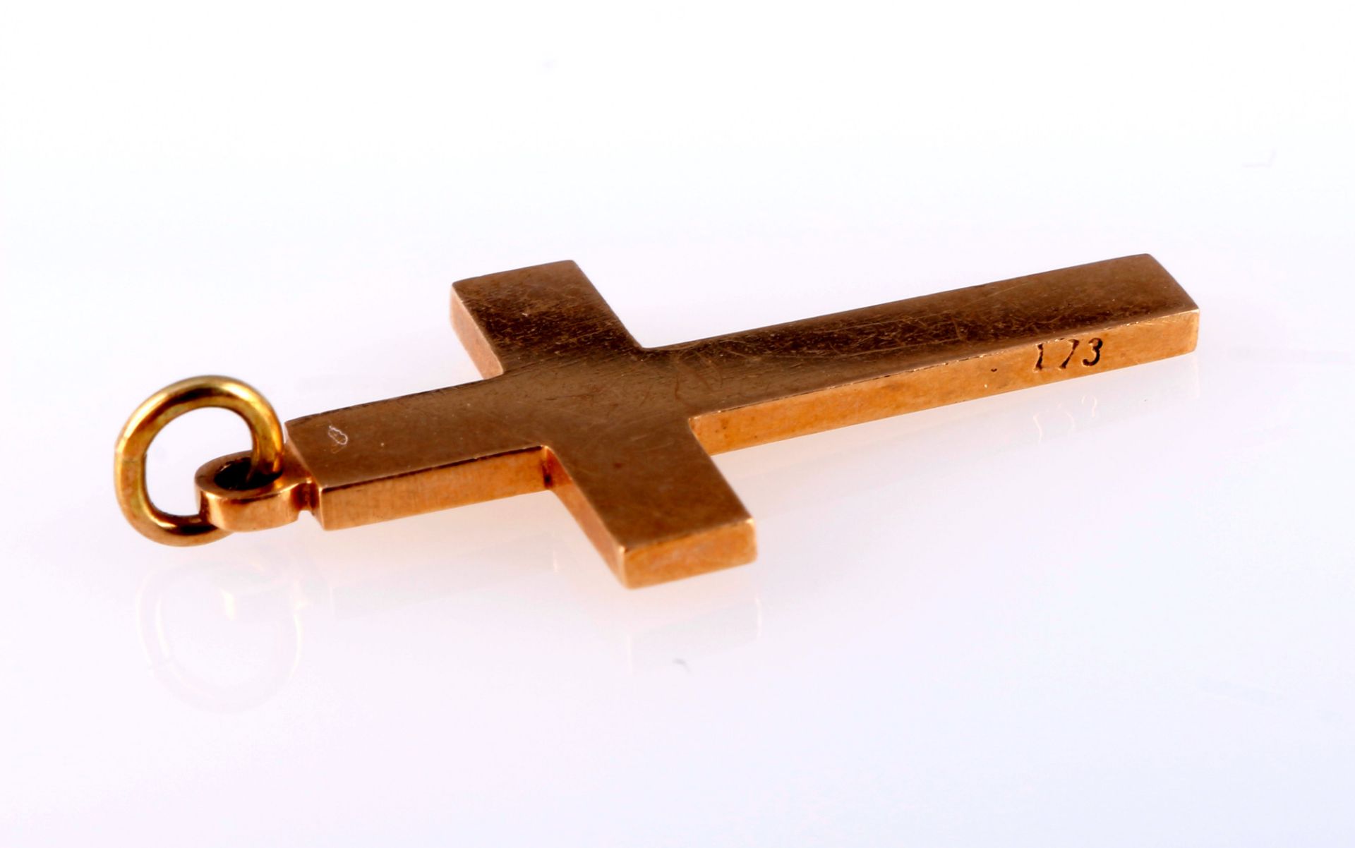 585 gold cross pendant, - Image 3 of 4