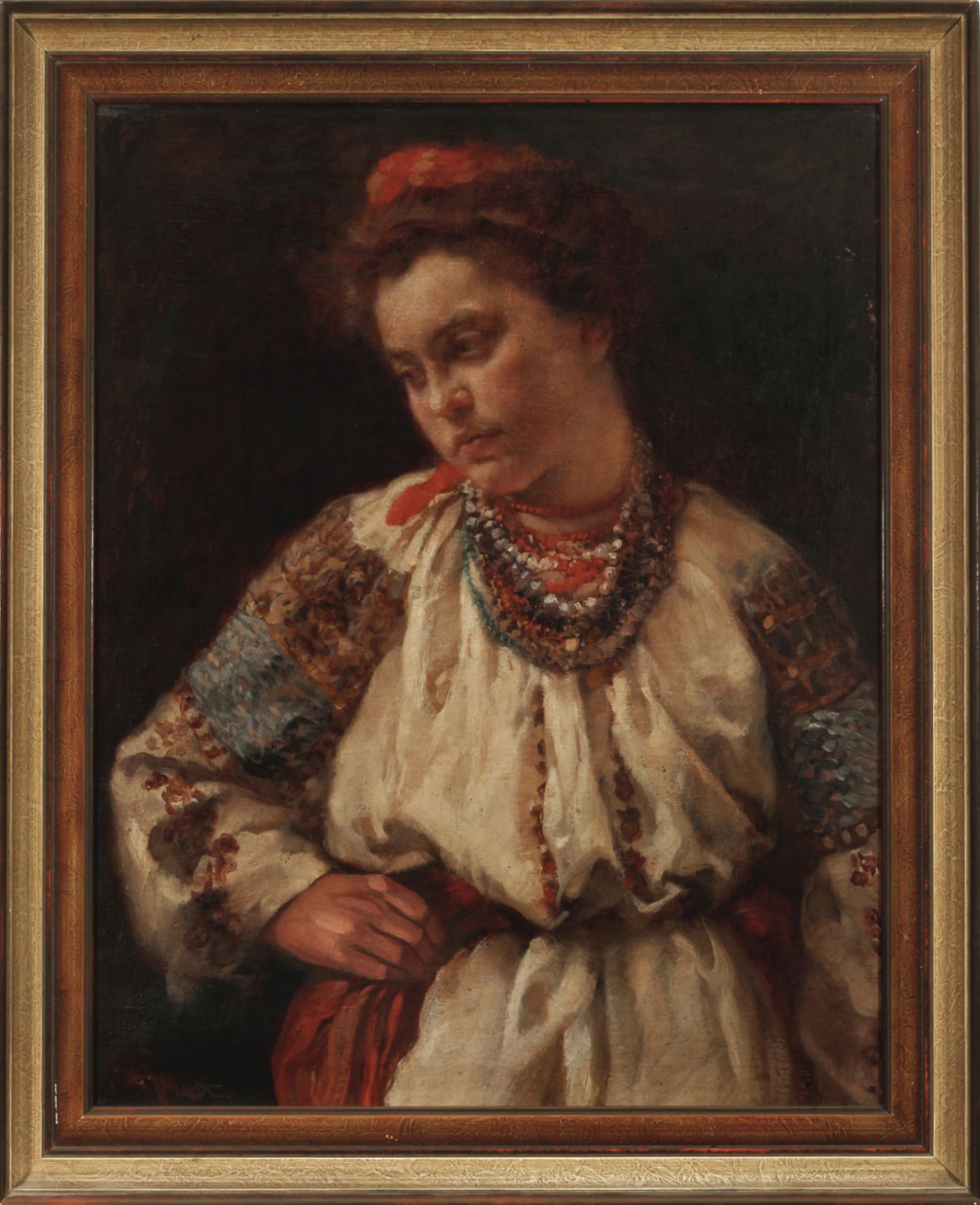 Paul PAEDE (1868-1929) Portrait ukrainisches Mädchen, - Bild 2 aus 7