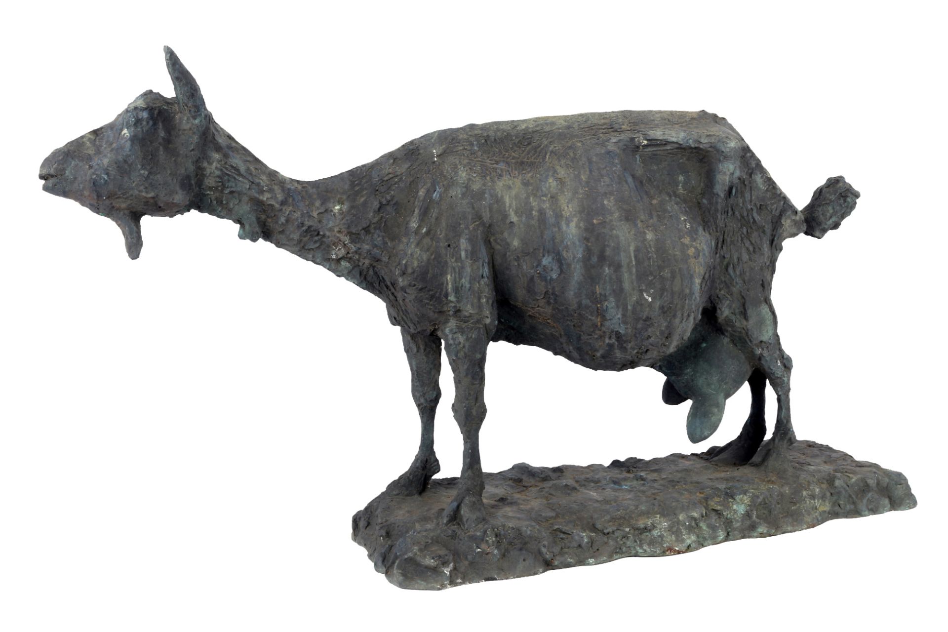 Clemens Pasch (1910-1985) große Bronze große Ziege L 67 cm,
