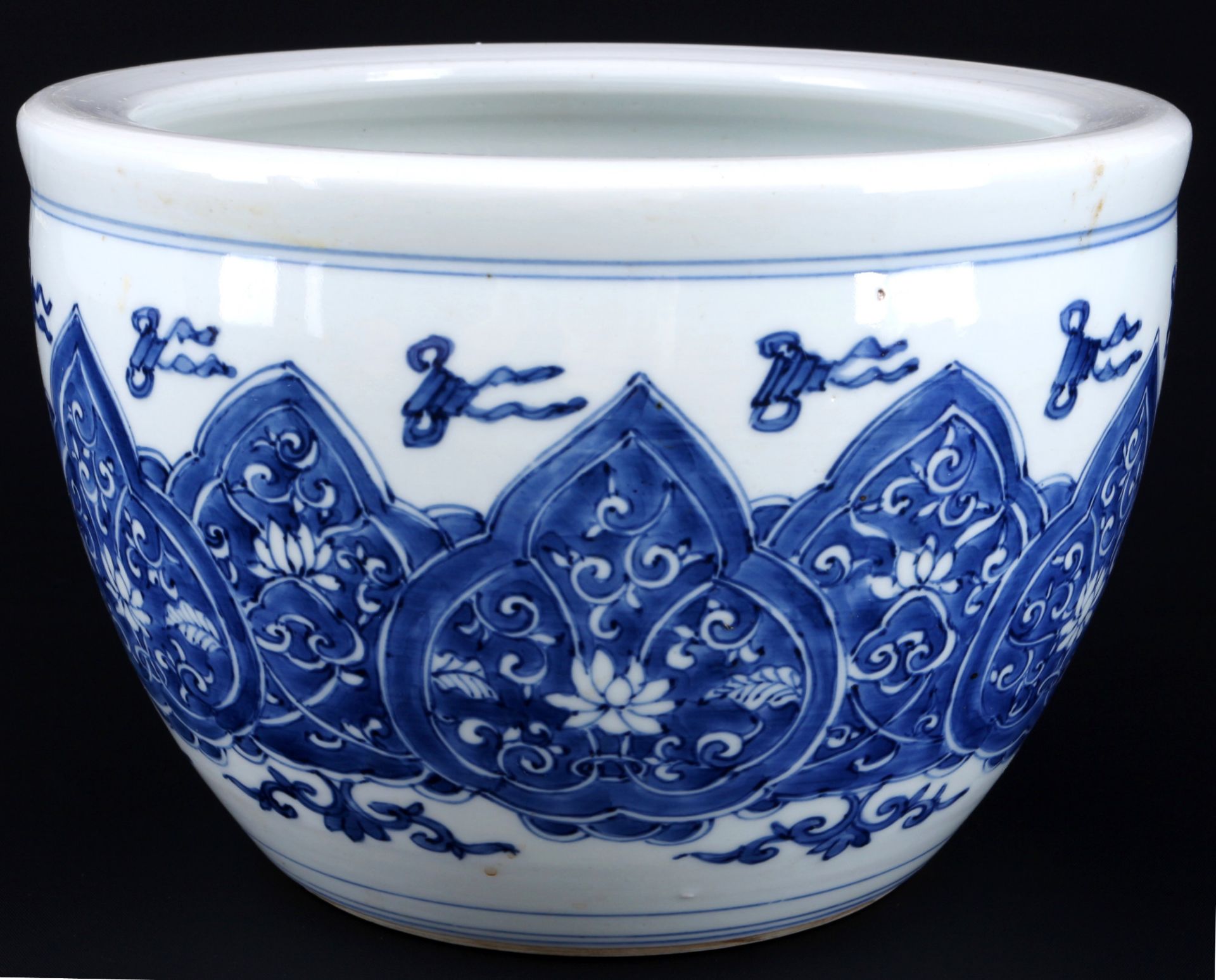 China Blaumalerei Topf Shunzhi Periode 17. Jahrhundert,