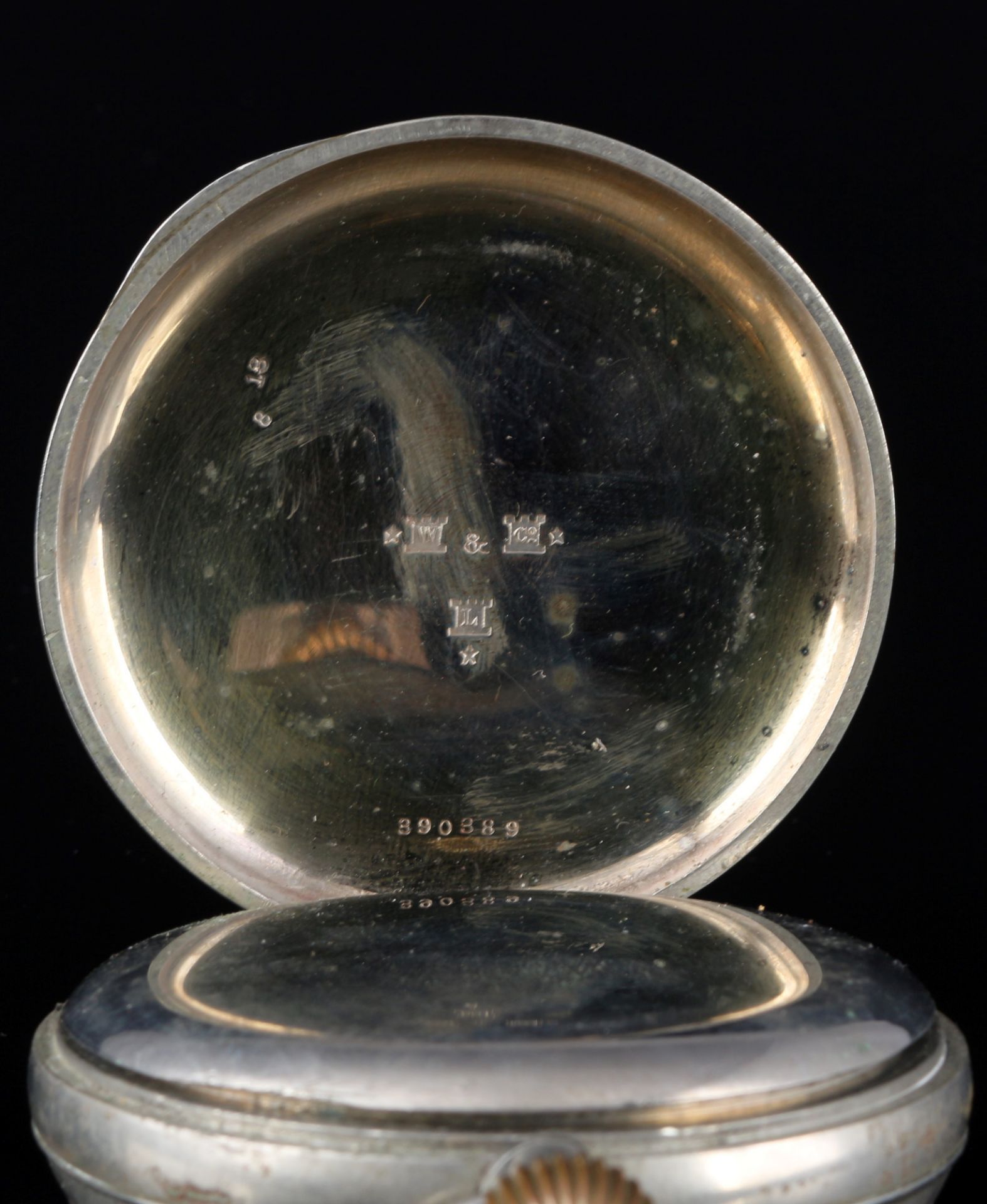 Brevet Taschenuhr als Reiseuhr in 925 Sterling Silbergehäuse um 1900, - Bild 5 aus 8