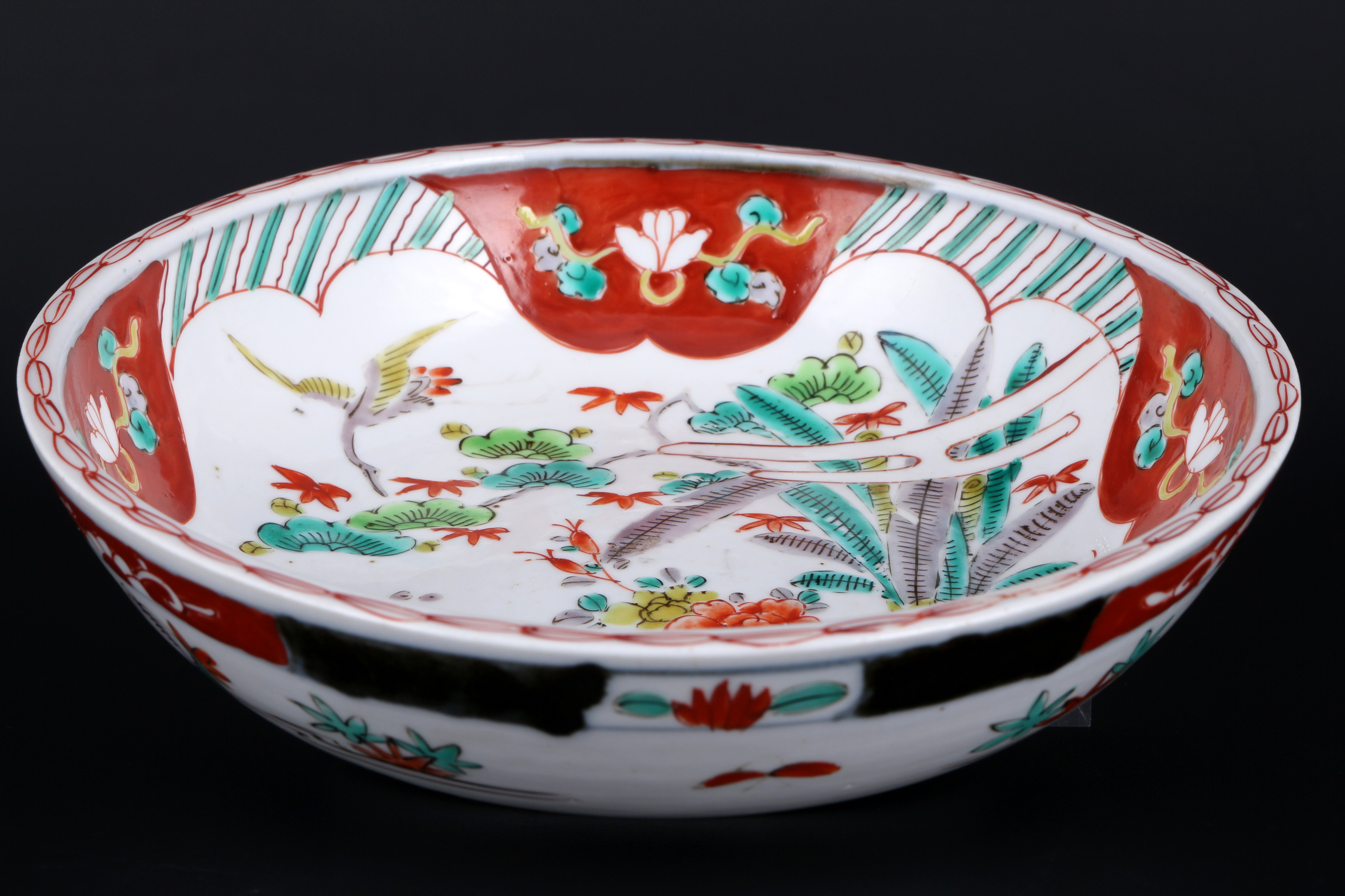 <br>China Wucai bowl Qing period 18th/19th century, Schale,