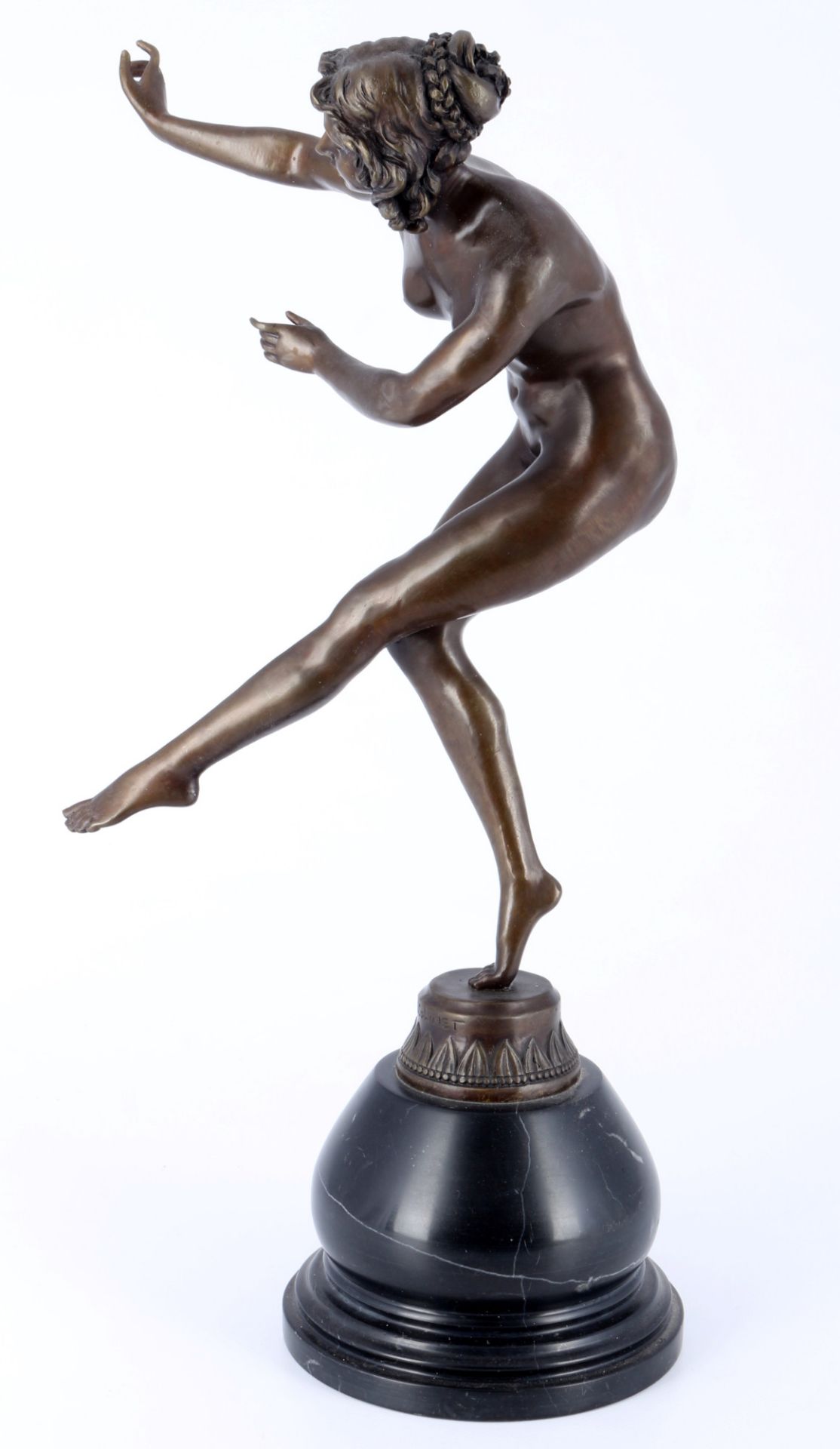 Bronze Nackttänzerin nach Claire COLINET (1880-1950), - Bild 2 aus 6