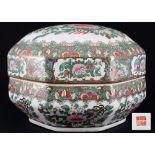 China large lidded box Kangtong Art Qing Dynasty 19th century,