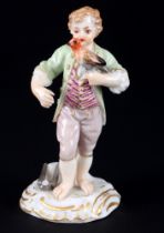 Meissen Miniatur Gärtnerknabe 1.Wahl - J.J. Kaendler, Knaufmarke,