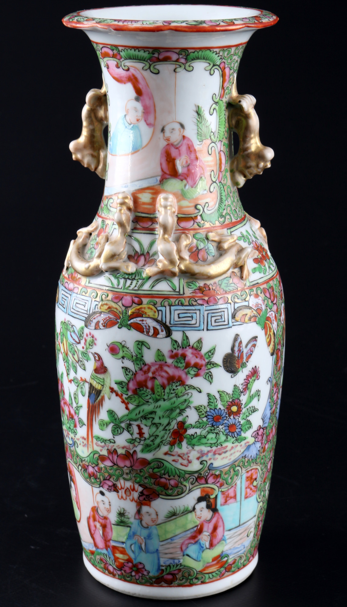 China family rose vase in Guangdong style, 19th century, - Image 2 of 5