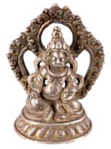 Ost-Tibet 19. Jahrhundert Bronze Buddha Huang Caishen, hinduism deity sculpture,