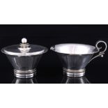 Georg Jensen Pyramid 925 sugar bowl and milk jug A600,