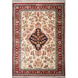 Ghom silk carpet, signed,