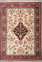 Ghom silk carpet, signed,