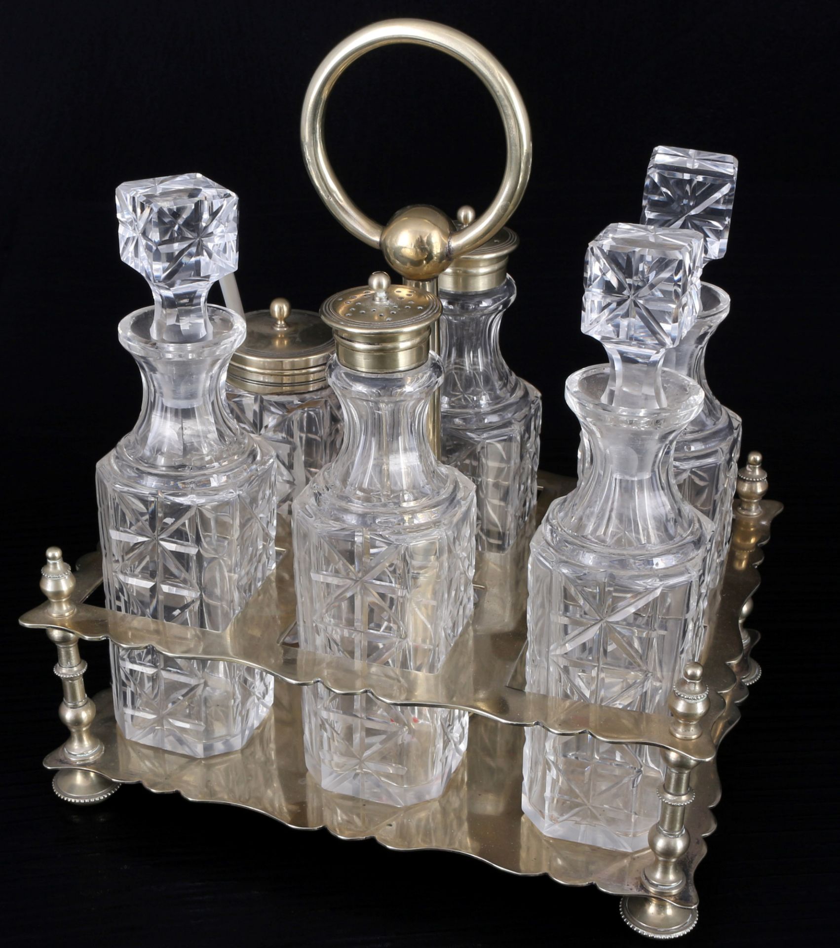 Victorian Cruet Set of 6 Bottles, William Owen Leeds,