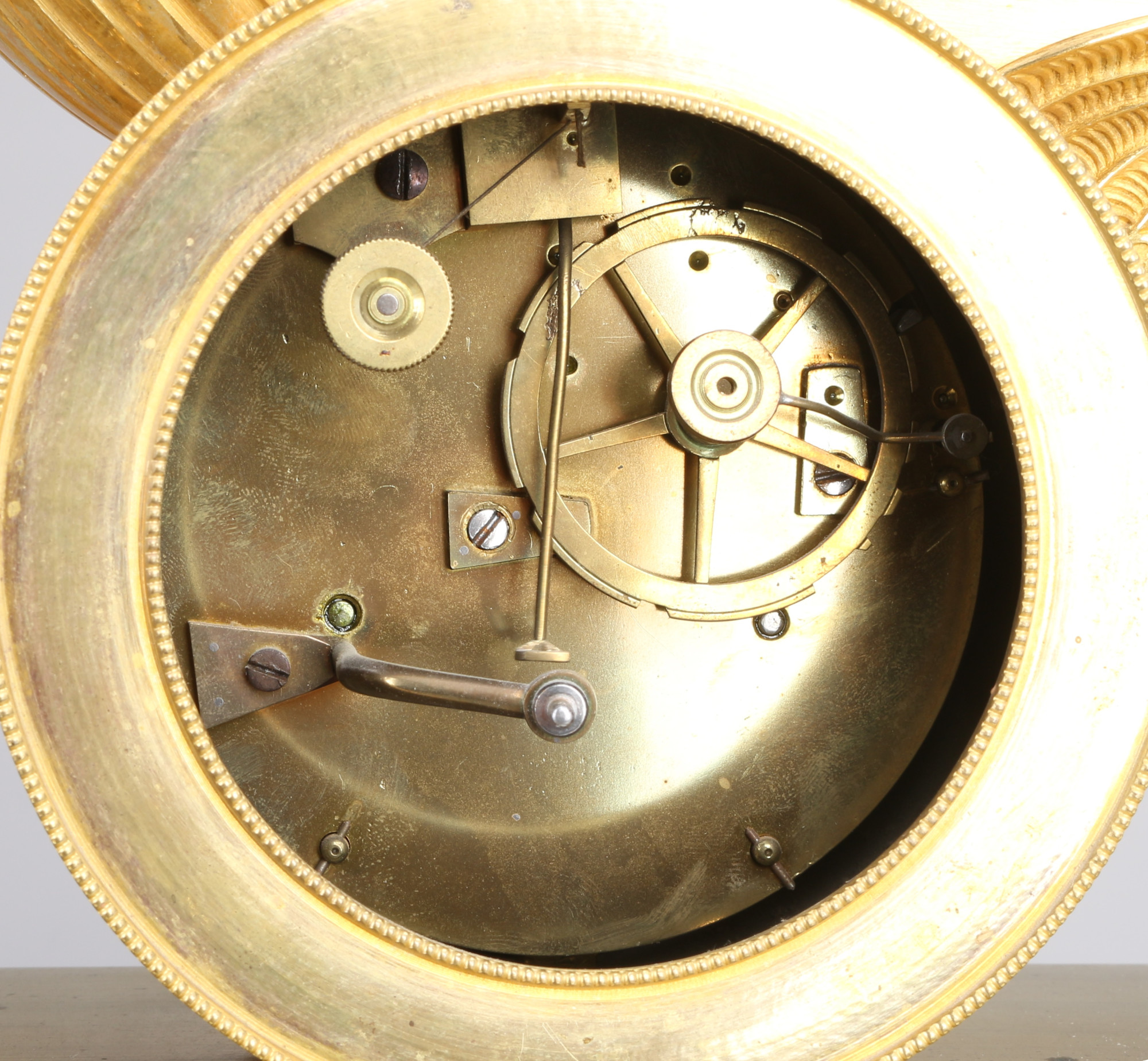 Empire mantel clock Au char de l'Amour, France 19th century, - Image 8 of 9