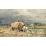 Karl STUHLMÜLLER (1859-1930) grain harvest,