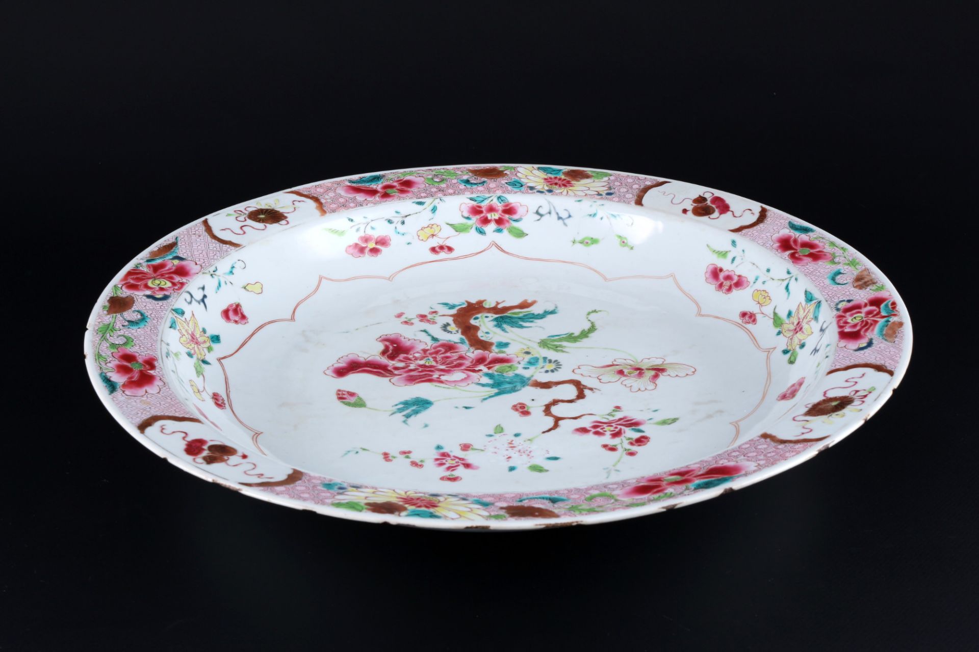 China Famille Rose large bowl 18. Century, große Schale 18. Jahrhundert, - Image 2 of 4