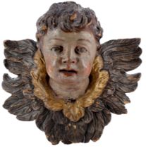 Barock 17./18. Jahrhundert großer Putto-Engel Cherub Skulptur,