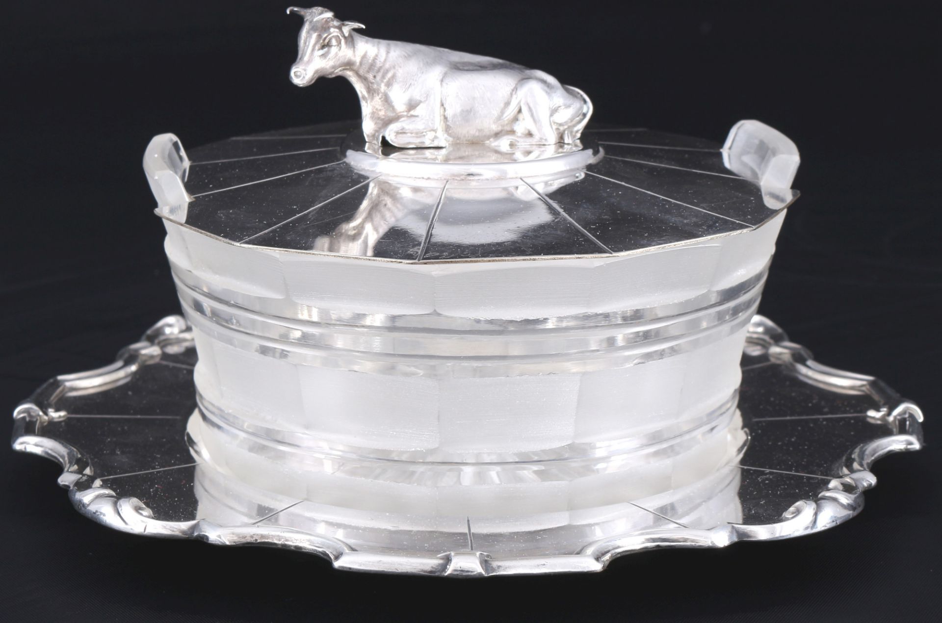 England 925 Silver Victorian Butter Dish by Henry Wilkinson & CO,