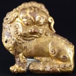 <br>China / Tibet bronze lion Qing Dynasty 18th century,
