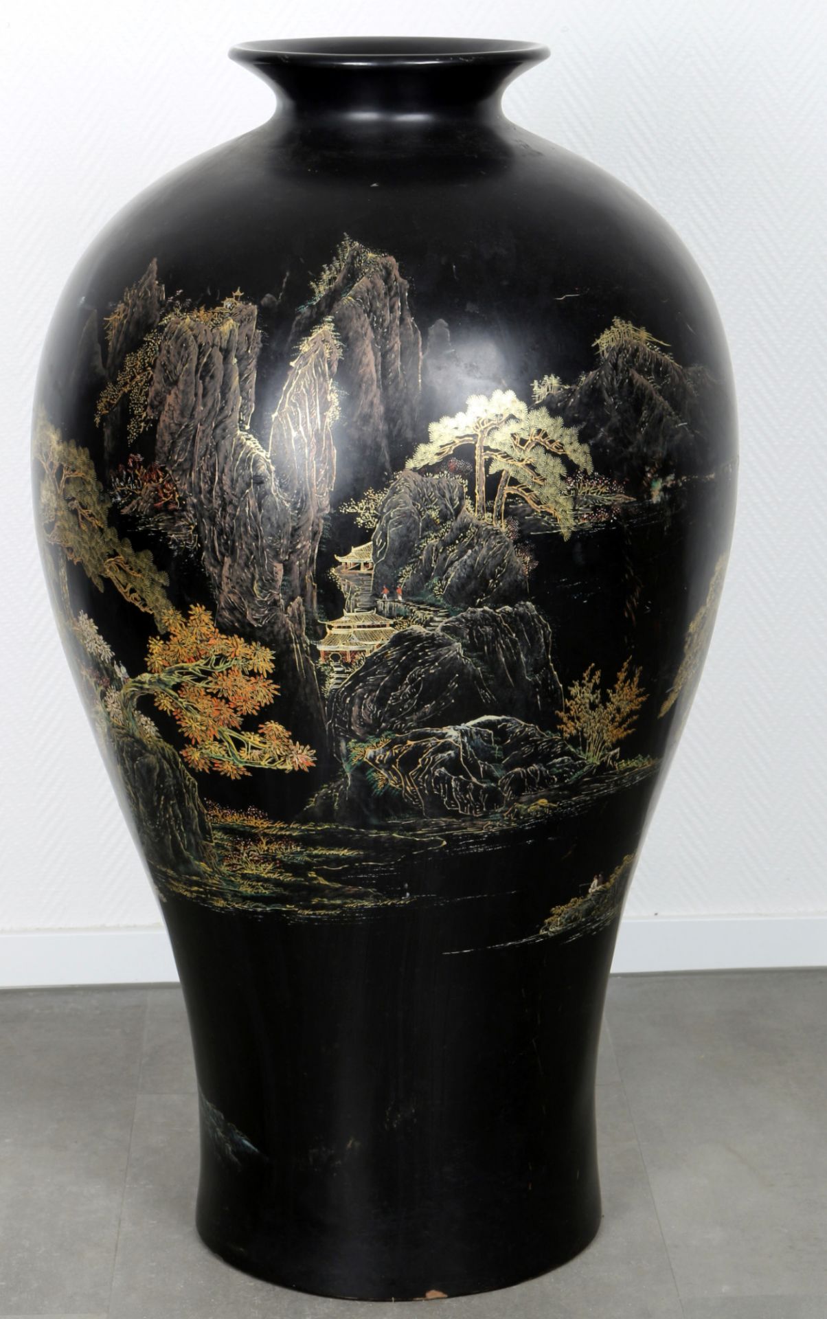 China 2 huge lacquer vases H 98 cm, - Image 4 of 6