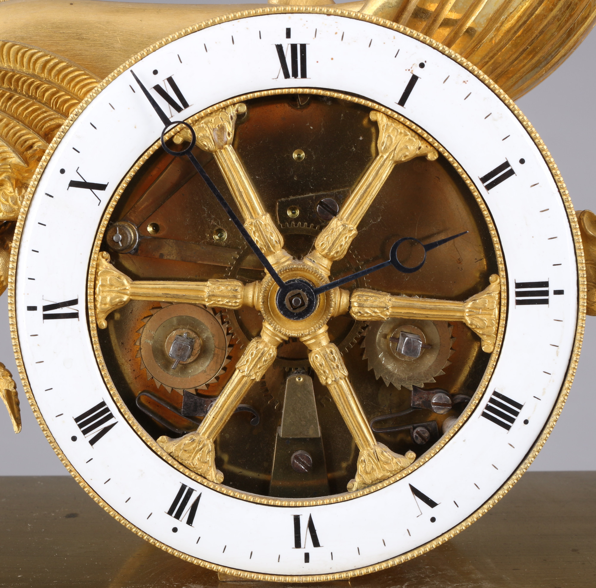 Empire mantel clock Au char de l'Amour, France 19th century, - Image 4 of 9