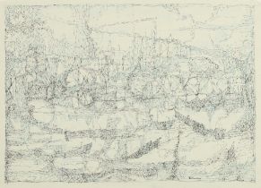 Paul ELIASBERG (1907-1984) Landschaft mit Blick auf eine Stadt 1963,