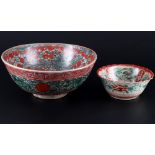 China Swatow 2 Porzellanschalen, frühe Qing-Dynastie, chinese two Swatow porcelain bowls,