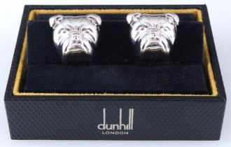 Dunhill 925 Silber Bulldogge Manschettenknöpfe,