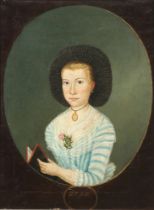 Altmeister 18. Jahrhundert, Portrait einer jungen Dame von 1792,