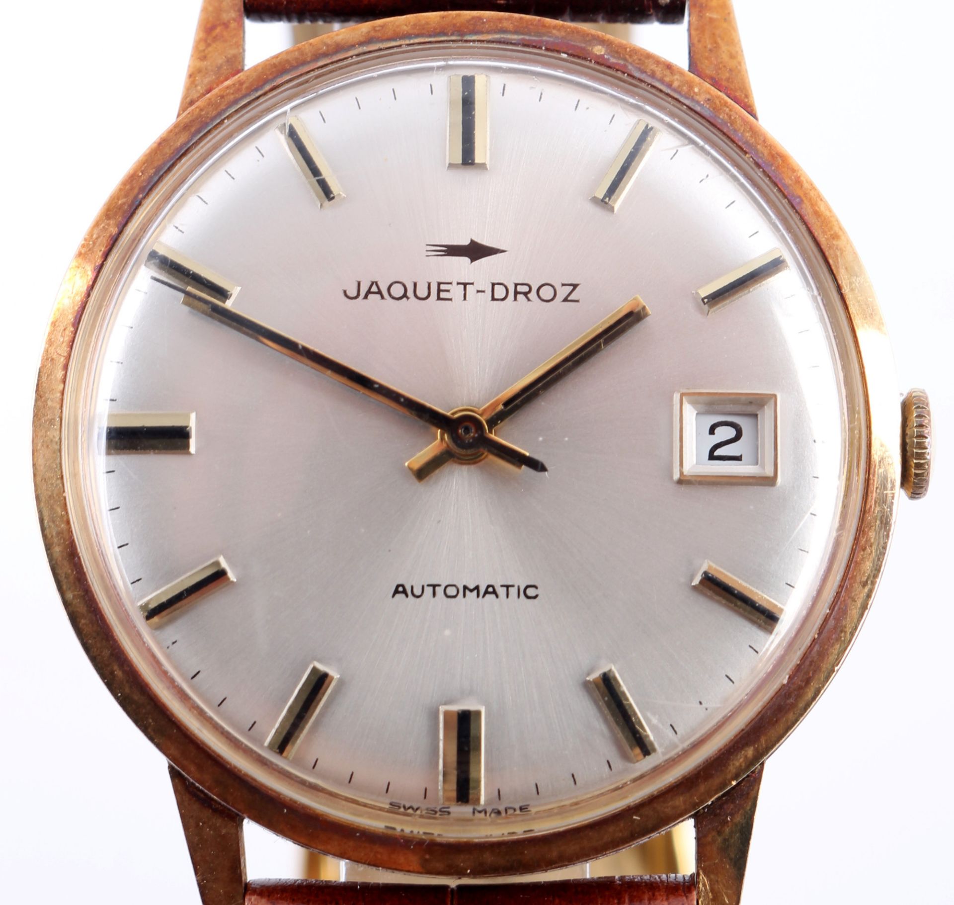 585 Gold Jaquet - Droz Herren Armbanduhr Automatik, - Bild 2 aus 5