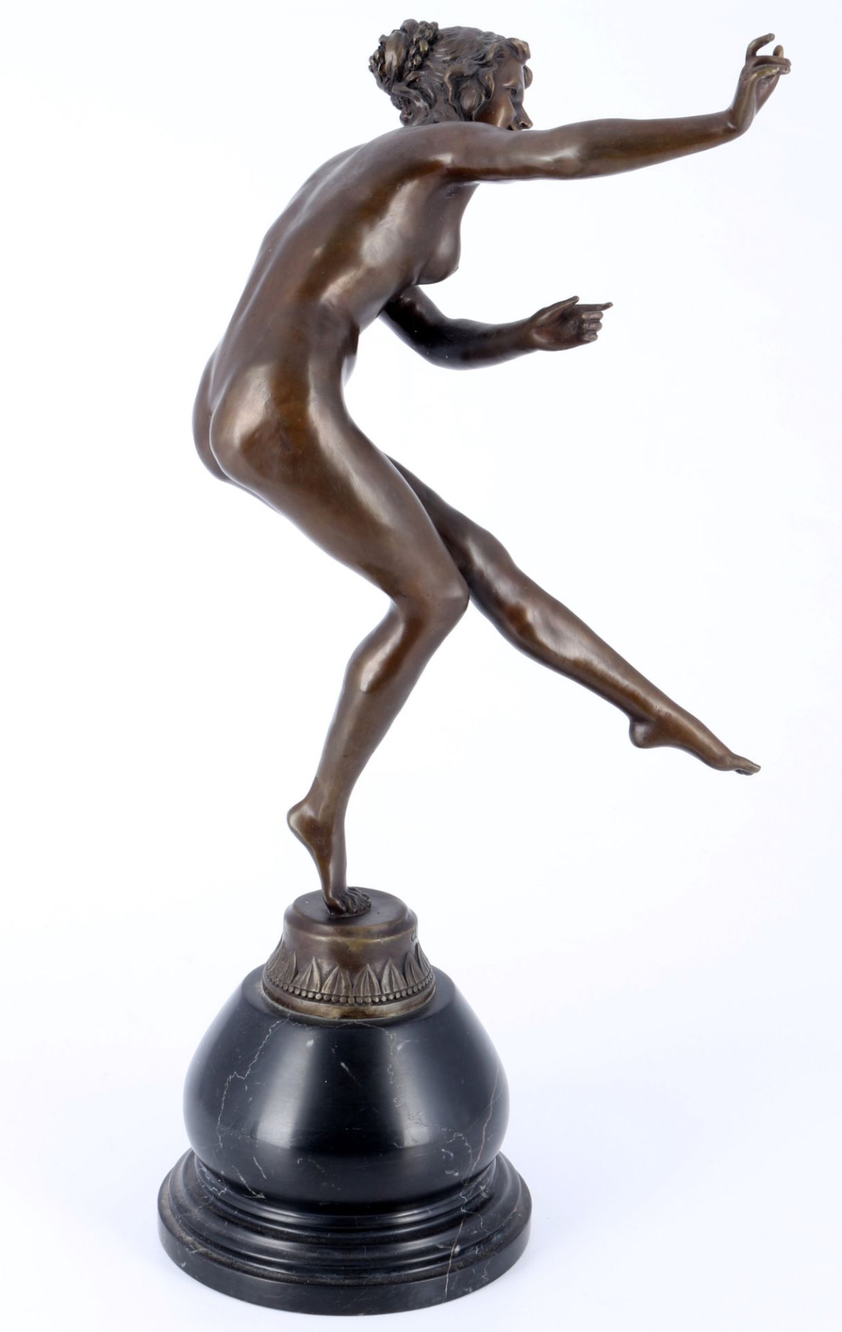 Bronze Nackttänzerin nach Claire COLINET (1880-1950), - Bild 3 aus 6