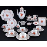 Herend Apponyi Orange tea service for 7 persons,